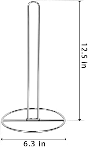 Paper Towel Holder Countertop, OBODING, Kitchen Paper Towel Stand Holder for Kitchen Organization and Storage, Paper Towel Holders for Standard and Large Size Rolls (Silver) - Image 6