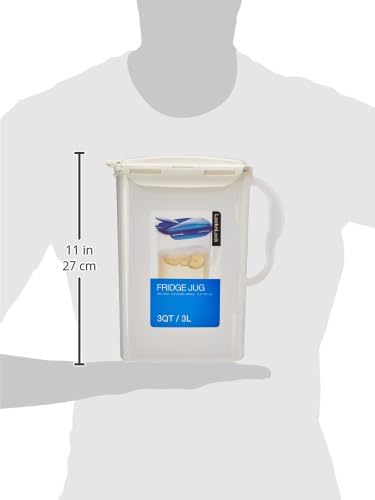 LocknLock Aqua Fridge Door Water Jug | Clear Pitcher | BPA Free Plastic Pitcher with Lid | 3 Quart Pitcher with Lid for Water, Juice, Tea & More Beverages, Ivory - Image 8
