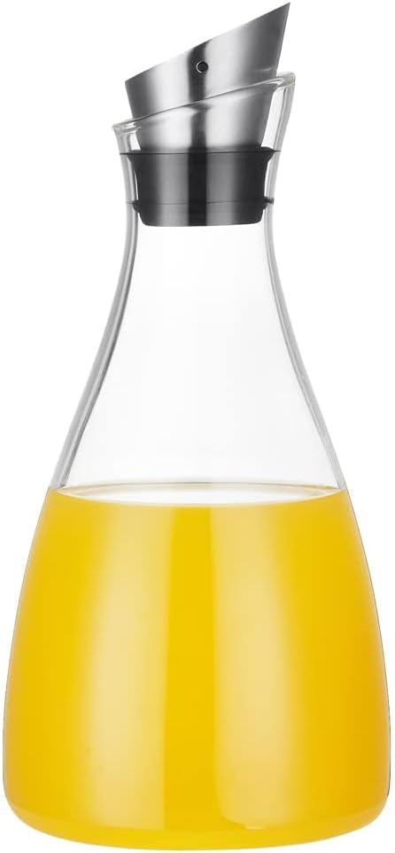 50 Ounces Borosilicate Glass Carafe with Lid, Glass Pitcher for Hot/Cold Water, Ice Tea and Lemonade Beverage - Image 8