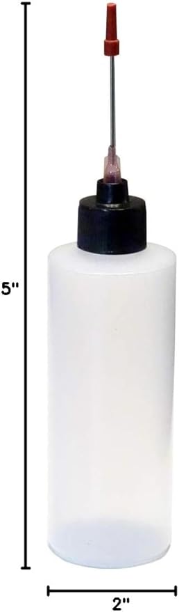 2-4oz Plastic Squeeze Bottles with 1.5 inch Stainless Steel Applicators