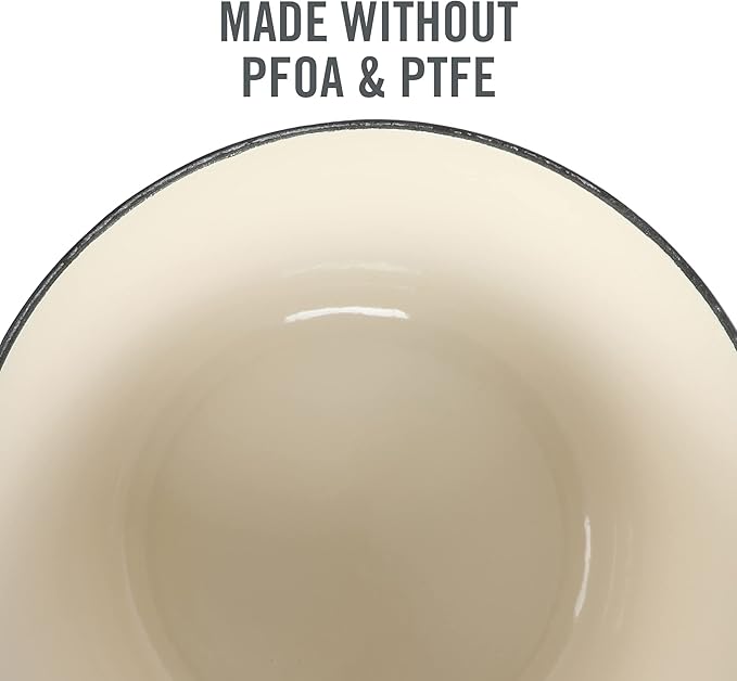 Martha Stewart Eastholm 5 QT Enameled Cast Iron Dutch Oven, Martha Blue