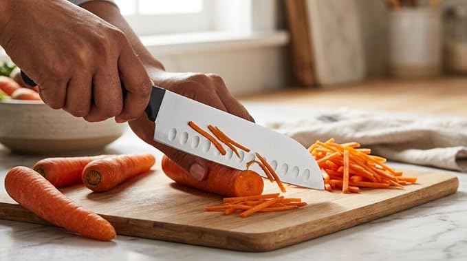 Farberware 22-Piece Never Needs Sharpening Triple Rivet High-Carbon Stainless Steel Knife Block and Kitchen Tool Set, Black, Durable AND Precision Cutlery - Image 11