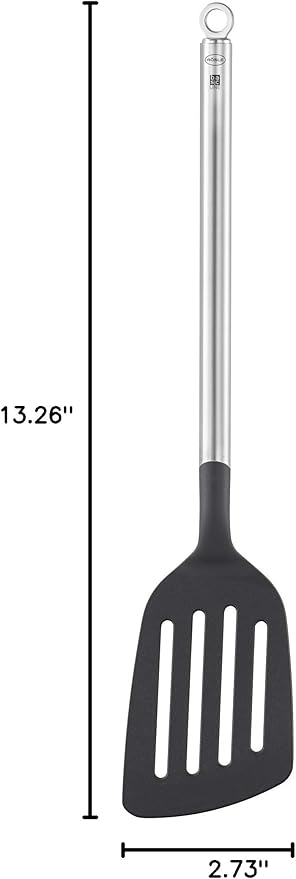 Rösle Basics Line Slotted Turner Spatula with 13.5 in. Stainless Steel Handle