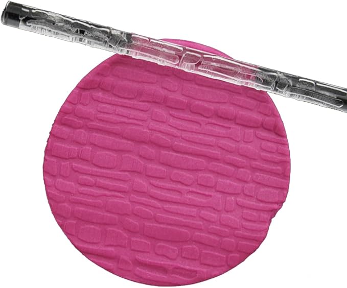 Rengue Acrylic Rolling Pin with 28 Patterns, Compliant Material, Comfortable Grip, 16 X 1 Cm, Lightweight for Dough and Pastry Acrylic Rolling Pin with 28 Patterns, Nan Kitchen (#24)