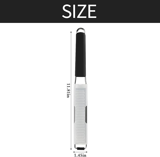 Cambom Lemon & Citrus Zester, Cheese Graters with Stainless Steel Sharp Blade for Parmesan Cheese, Ginger, Garlic, Nutmeg, Chocolate, Vegetables, Fruits, Dishwasher Safe Shredder Fine Blade - Image 6