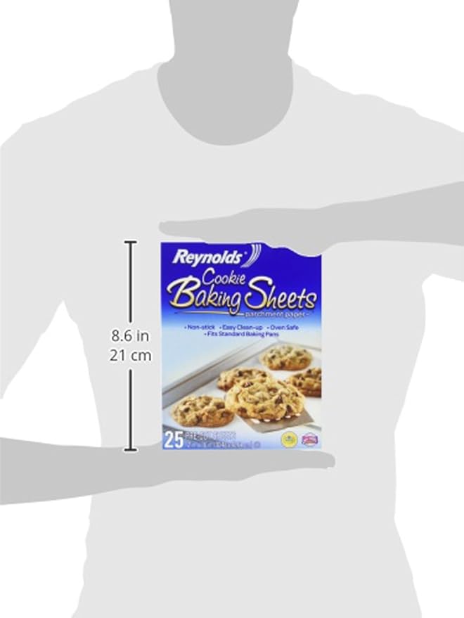Reynolds Kitchens Cookie Baking Sheets,Pre-Cut Parchment Paper,600 Sheets Total,25 Count (Pack of 24) - Image 7