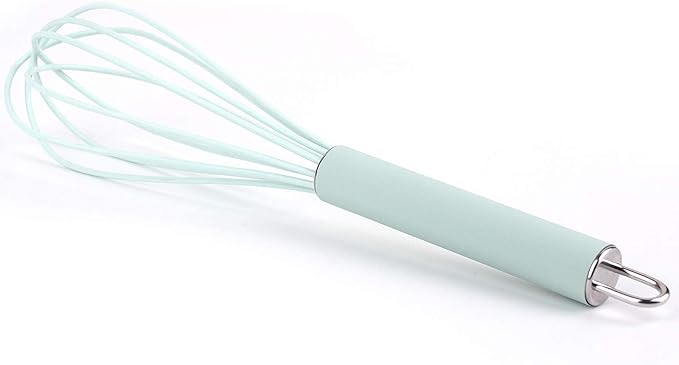 GorGin high temperature and easy to clean silicone whisk, stirrer, 10 inch, grip good grip design for Blending Whisking Beating Stirring Cooking Baking (1 Pack | blue) - Image 8