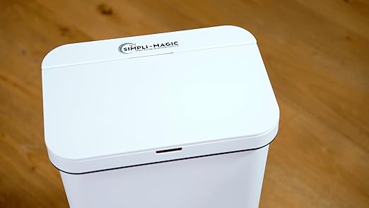 SIMPLI-MAGIC 79502 13 Gallon Touchless Sensor Trash Can, Rectangle Garbage Bin, Perfect for Home, Kitchen, Office, White - Image 13