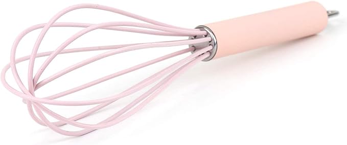 GorGin high temperature and easy to clean silicone whisk, wisk,stirrer, 10 inch, grip good grip design for Blending Whisking Beating Stirring Cooking Baking (1 Pack | Pink) - Image 9