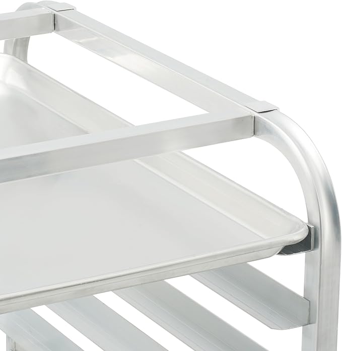 VEVOR 10-Tier Bun Pan Rack, Aluminum Racking Trolley Storage with Brake Wheels, Commercial Bakery Racks for Half & Full Sheet, Speed Rack For Kitchen Home, Bread Baking Equipment, 26"L x 20.3"W x 39"H - Image 12