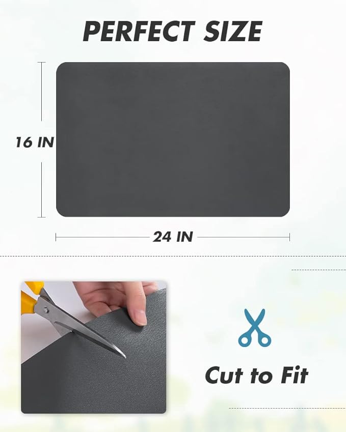 AMOAMI Coffee Mat - Hide Stain Rubber Backed Absorbent Dish Drying Mat for Kitchen Counter - Fits Under Coffee Maker or Machine - Image 7