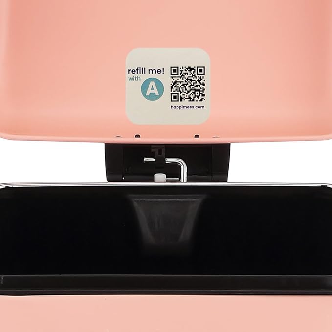 happimess HPM1007J Betty Retro 8-Gallon Step-Open Trash Can, Fingerprint Resistant, Modern, Minimalistic for Home, Kitchen, Laundry Room, Office, Bedroom, Bathroom, Flamingo Pink - Image 7