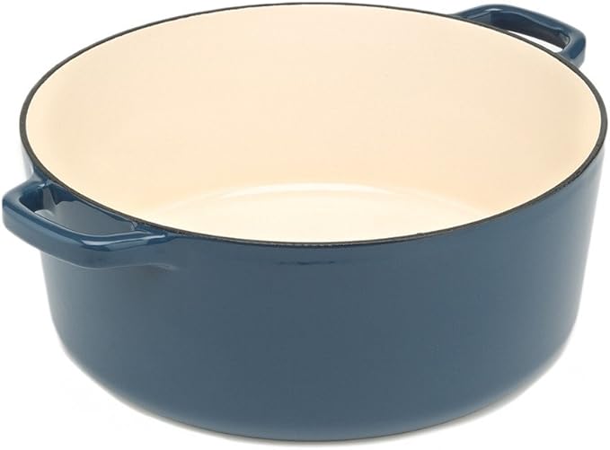 Cuisinart Chef's Classic Enameled Cast Iron Round Covered Casserole (Provencial Blue, 7- Quart) - Image 2