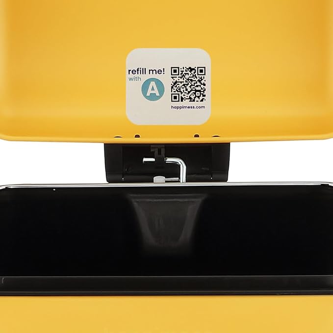 happimess HPM1007K Betty Retro 8-Gallon Step-Open Trash Can, Daffodil Yellow with Soft-Close Lid, Fingerprint Resistant, Modern, Minimalistic for Home, Kitchen, Laundry Room, Office, Bedroom, Bathroom - Image 7