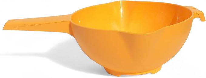 Tupperware 2 Quart Colander Strainer with Handle in Orange - Image 3