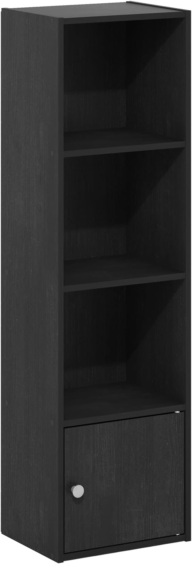 Furinno Luder Shelf Bookcase with 1 Door Storage Cabinet, Blackwood - Image 8