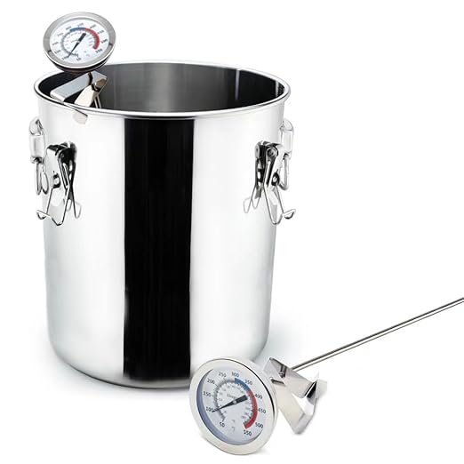 Deep Fry Turkey Candy Thermometer(2 Pack) with 12" Probe & Pot Clip,Oil Thermometer for Fring, Classical Gauge for Cooking of Tall pots,Beef,Lamb,Meat Cooking