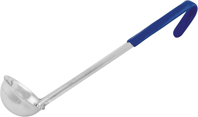 Winco Prime One Piece Stainless Steel Ladle, NSF Listed, 2 Ounce, 13.5", Red Tail by Winco