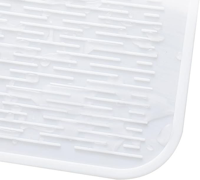 MicoYang Silicone Dish Drying Mat for Multiple Usage,Easy clean,Eco-friendly,Heat-resistant Silicone Mat for Kitchen Counter or Sink,Refrigerator or Drawer Liner White 3XL 28 inches x 18 inches - Image 9