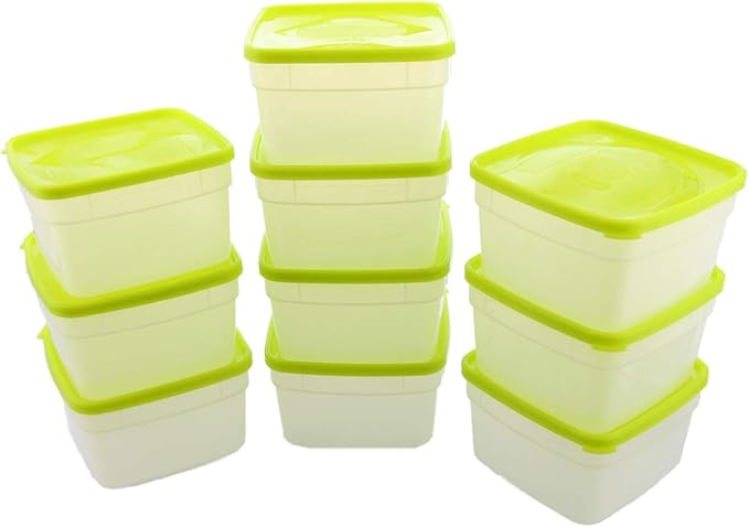 Arrow Reusable Plastic Storage Container Set, 10 Pack, 1 Pint/16 Ounce Each – Food, Meal Prep, Leftovers – Freeze, Store, Reheat - Clear Container Set With Lids – BPA-Free, Dishwasher/Microwave Safe - Image 8