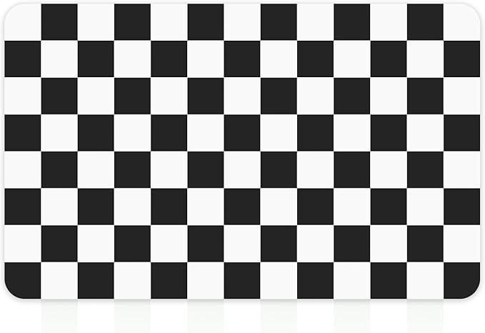 12" x 20" Checkered Dish Drying Mat for Kitchen Counter, Absorbent Coffee Bar Mat for Espresso Machine Coffee Countertops Accessories, Black - Image 9