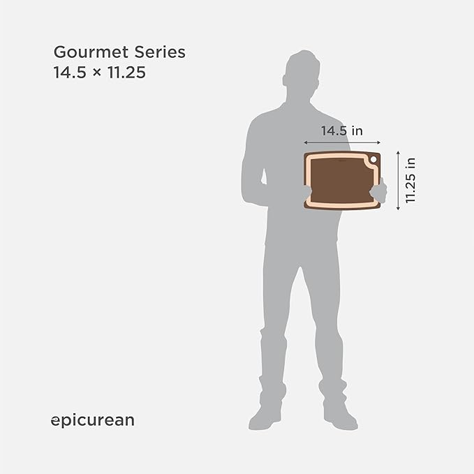 Epicurean Gourmet Series Cutting Board with Juice Groove, 14.5-Inch by 11.25-Inch, Natural/Slate - Image 6