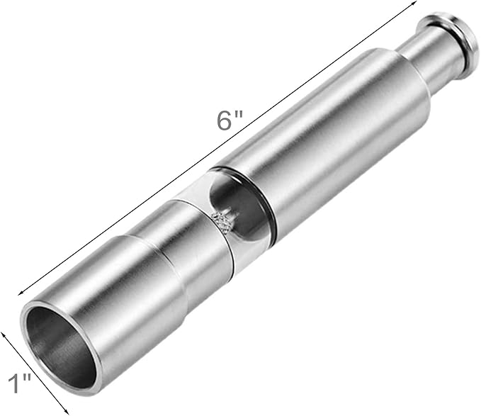 Salt and Pepper Grinder Set, Pump & Grind Peppermill, 2 Refillable Stainless Steel Mills with Thumb Press, One-Handed Salt and Pepper Grinder with Clear Acrylic Stand for Kitchen and Dining - Image 7