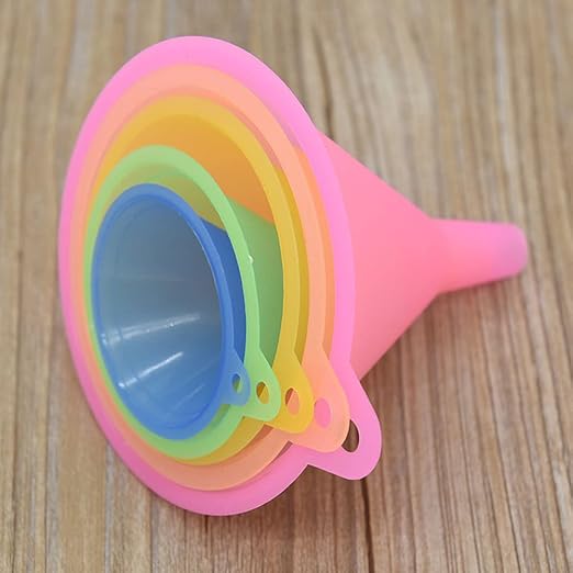 Plastic Funnel Set of 5, All Purpose Cooking Funnels Small to Large Funnel for Kitchen Use, Food Funnels for Filling Bottles, Canning and Water Liquid Oil or Powder Transfer