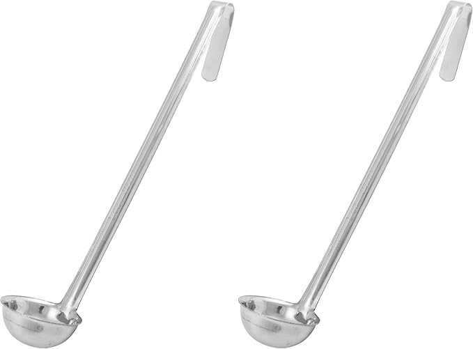 Winco Prime One Piece Stainless Steel Ladle, NSF Listed, 1 Ounce (Pack of 2) by Winco