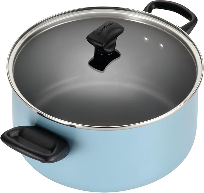 Farberware Dishwasher Safe Nonstick 15-Piece Cookware Set, Aqua - Image 3