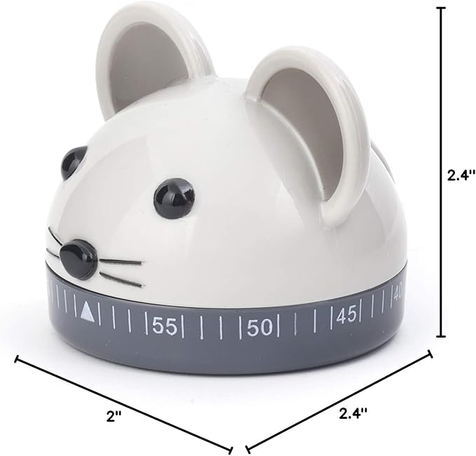 Kikkerland Kitchen Timer, Mouse, Multicolor