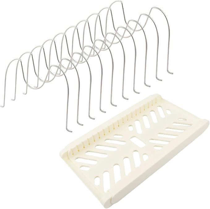 Expandable Pot and Pan Organizer Rack for Kitchen Cabinet or Under Sink,with 10 Adjustable Compartment 13"-23" Adjustable Length for Lids Bakeware Frying Rack and Cookware(COLOR:White)
