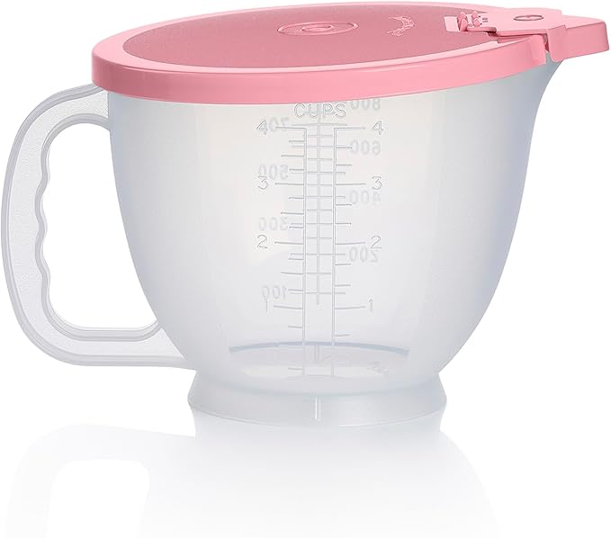 Tupperware Classic Mix-N-Store Pitcher Set in Mint Green and Candy Pink, Dishwasher Safe and BPA Free (2 Bowls, 2 Lids) - Image 8