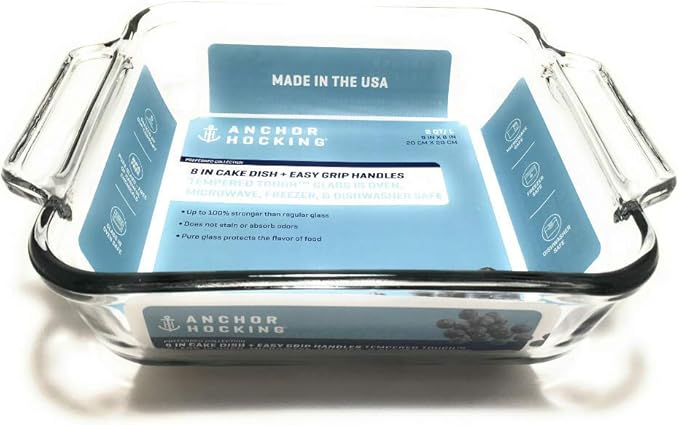 Anchor Hocking, Glass Square Baking Dish 8 Inch, 1 Count