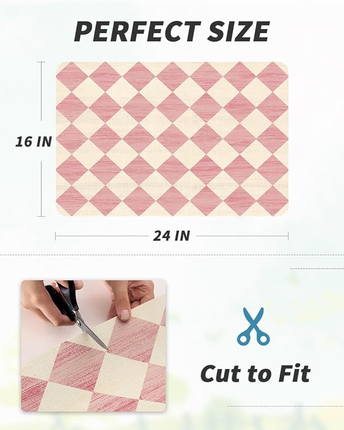 AMOAMI Coffee Mat Hide Stain Rubber Backed Absorbent Dish Drying Mat for Kitchen Counter - Fits Under Coffee Maker or Machine - PINK 16X24 - Image 7