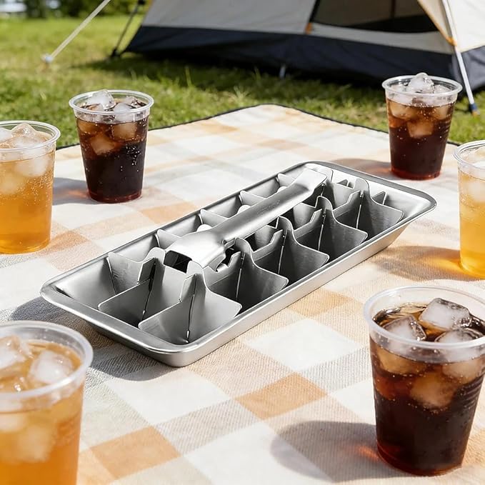 Stainless Steel Ice Cube Trays, 18-Slot Detachable & Easy-Release Freezer Tray, Dishwasher Safe Silicone Mold for Home, Bar, Kitchen – Fast & Clean Cubes - Image 5