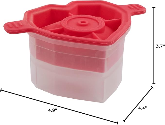 Tovolo Heart Shaped Ice Cubes Mold Pack of 2 Large Craft Ice Molds for Whiskey Bourbon Cocktails, Easy Fill No Leak Silicone Ice Molds Gift for Him Stackable Dishwasher Safe BPA Free Heart Ice - Image 7