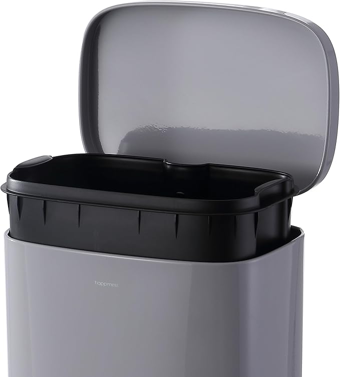 happimess HPM1011D Curtis 8-Gallon Step-Open Trash Can, Fingerprint Resistant, Modern, Minimalistic for Home, Kitchen, Laundry Room, Office, Bedroom, Bathroom, Fog Gray - Image 8