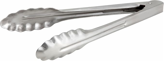 Winco Coiled Spring Extra Heavyweight Stainless Steel Utility Tong, 9-Inch by Winco