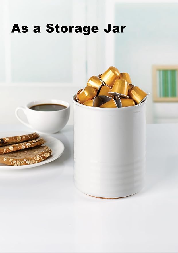 ABRUTY Utensil Holder, 6.7" Ceramic Kitchen Utensil Crock for Countertop Cooking, Modern Utensil Caddy Jar Organizer for Farmhouse Kitchen Counter Decor (White) - Image 9