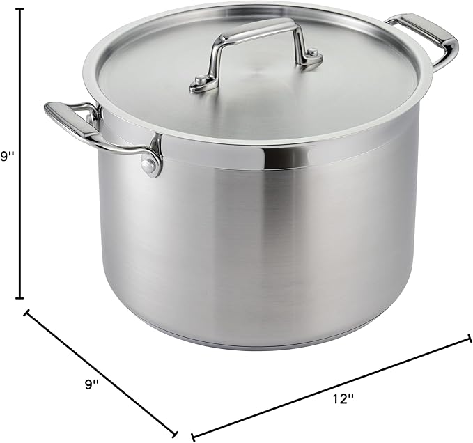 Tramontina Gourmet Stainless Steel 8-Quart Stock Pot with Lid - Image 10