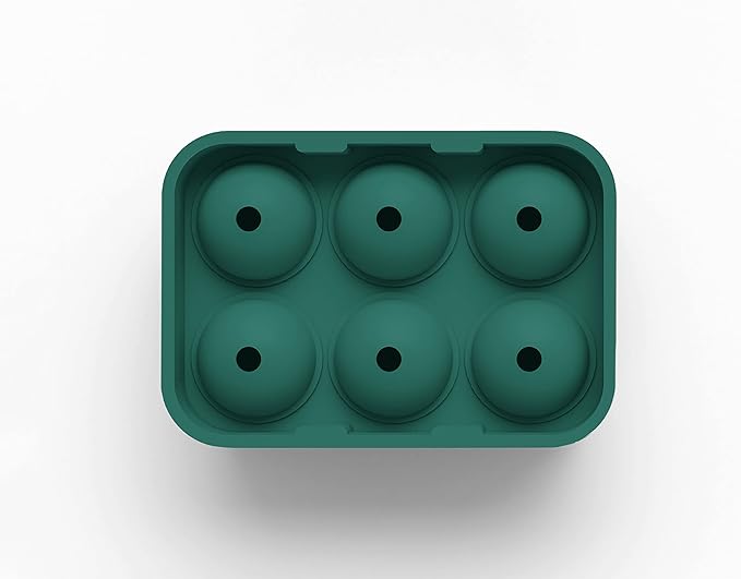 Silicone Ice Cube Trays โ Large Silicone Molds for 2-Inch Ice Cubes and Spheres Whiskey Ice Cube Trays with Lids for Cocktails & Bourbon โ Set of 2