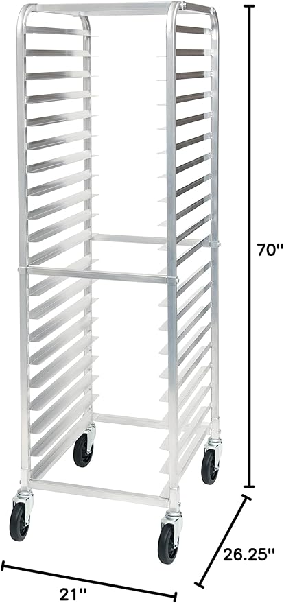 Winco Aluminum Sheet Pan/Bun Rack, 3" Spacing, 20 Tier