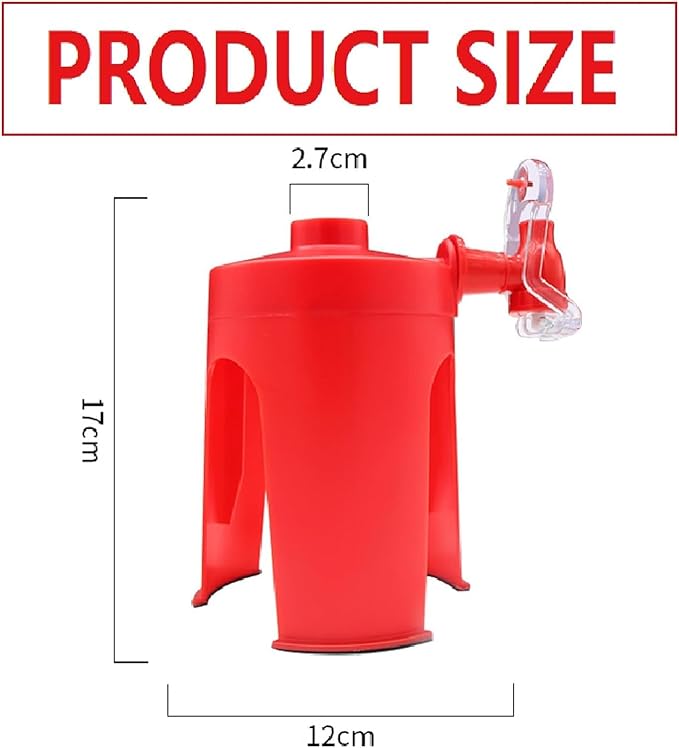 Hand Pressure Carbonated Beverage Dispenser, Soda Dispenser Hand Pressure Coke Drinking, 2 Liter Soda Dispenser- Plastic Drink Dispenser Stand (1 PCS)