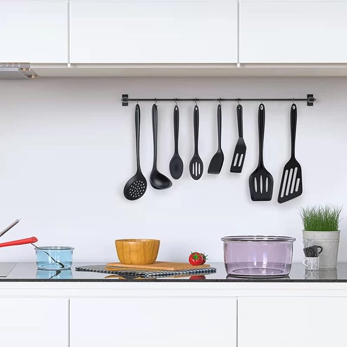 12" Silicone Ladle Spoon Set of 2, Long handle soup spoons Seamless & Nonstick, Heat resistant 600 °F Kitchen Soup Ladles for Cooking. - Image 7