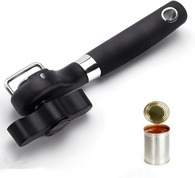 Safety Manual Can Tin Opener,Stainless Steel Ergonomic Anti Slip Design with Smooth Edge Side Cut No Sharp Cuts Can Opener,Lid Lifter that Won't Touch Food - Image 7
