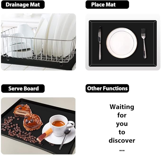 WK Flexible Plastic Cutting Boards Mats with Lip, Foldable Cutting Board for Kitchen Set of 3, Black Cutting Boards for Meat, Nonslip Cutting Mats Sheets, BPA Free, Dishwasher Safe - Image 7