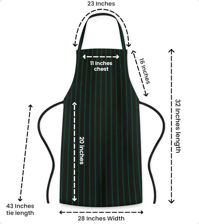 Avalon Kitchen Aprons for Men - 100% Polyester Chef Apron Women with Extra Long Ties - Cooking Aprons for Women & Mens Apron - Image 6