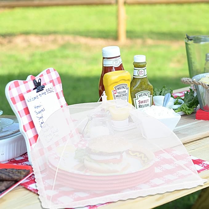 (3Pack) Pop-up Picnic Food Tent Covers, 17x17Inch Foldable Mesh Screen Food Covers for Outdoors, Reusable Food Cover Net Keep Out Flies, Mosquitoes… - Image 9