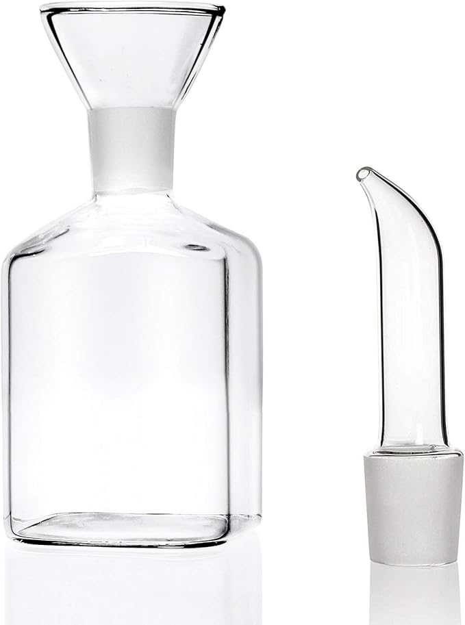 5 ounce / 150 ml Glass All-Purpose Cruet, Glass Oil Decanter and Cruet (Square 5 OZ)